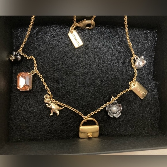 Coach Mini Logo Charm Necklace - Picture 1 of 11
